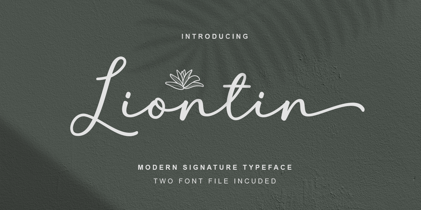 Пример шрифта Liontin Slant